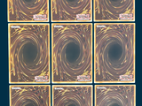 six square tiles of different sizes and shapes with a black hole in the middle