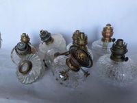 Ensemble de 10 réservoirs de lampes à pétrole, cristal et cé…