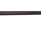 an old sword with a wooden handle on a white background