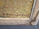an image of a picture of a painting on a wall with writing on it