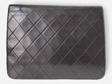 chanel black quilted lambskin flap clutch bag