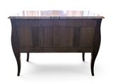 an image of a wooden table with a marble top