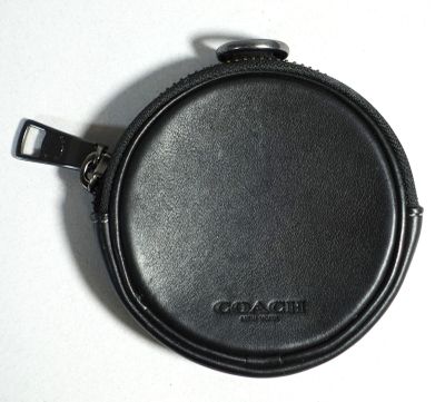 COACH Porte-monnaie en cuir noir