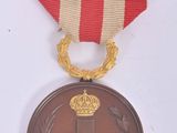 an image of a medal with a red cross on it