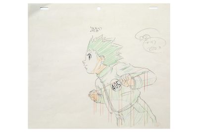 drawing of a man with green hair and a baseball uniform