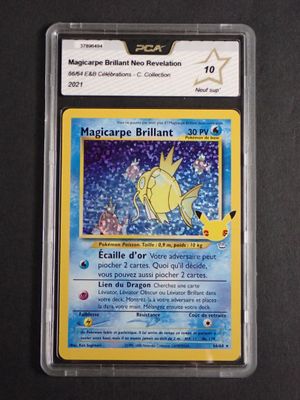 a close up of a card with a pokemon character on it