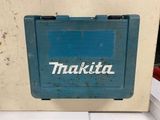 a blue tool box with a makita logo on it