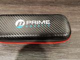a black case with a logo on it on a table