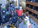 a pile of assorted items in the back of a truck