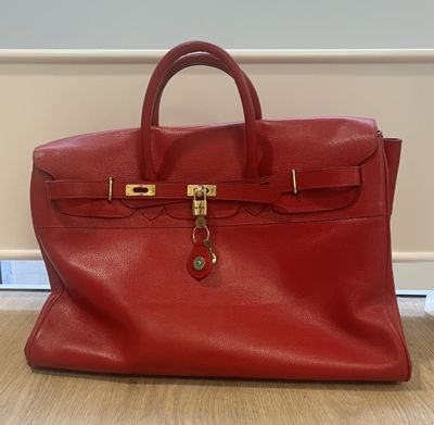 MAC DOUGLAS sac de voyage en cuir rouge modèle PYLA .