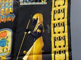 an image of a scarf with egyptian designs on a black background