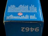a blue box with a picture of a train on it
