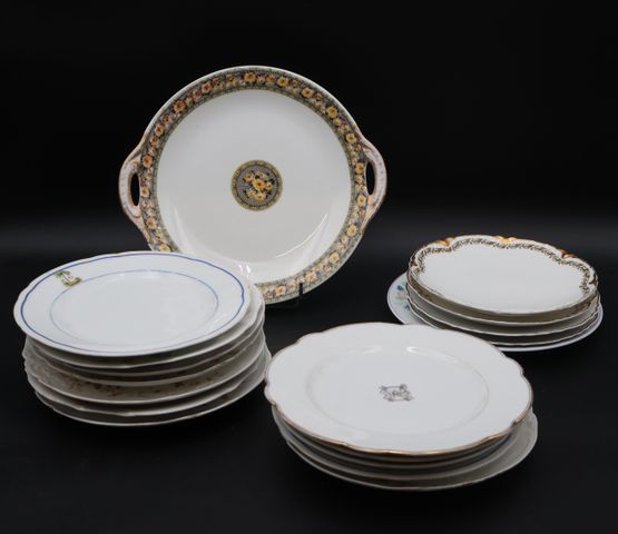 Assiettes à dessert, plat à gâteau, assiette Haviland