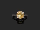 Bague en saphir jaune et diamant