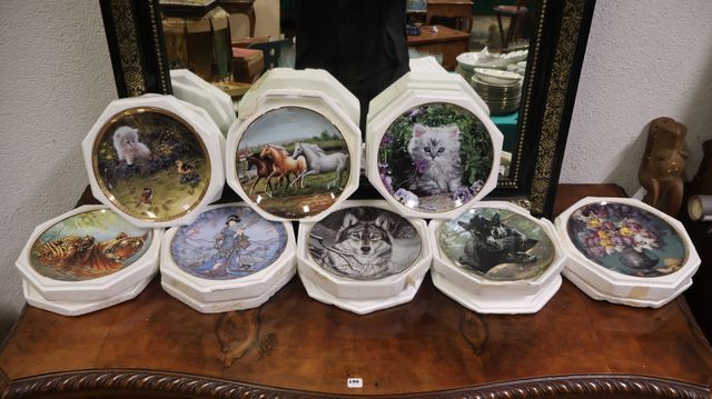 Ensemble d’assiettes décorative à décor animalier ou végétal : 5 ...