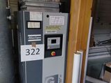 a machine that is sitting inside of a building