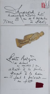 MATHIEU Georges (1921-2012) Lettre manuscrite, 1991