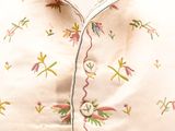 an image of a woman ' s coat with flowers on it