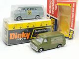 three toy cars that are sitting next to each other