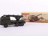 dinky military truck with crane and box on white background