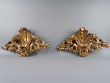 pair of antique gold leaf wall sconces