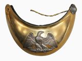 an image of a brass plate with an eagle on it