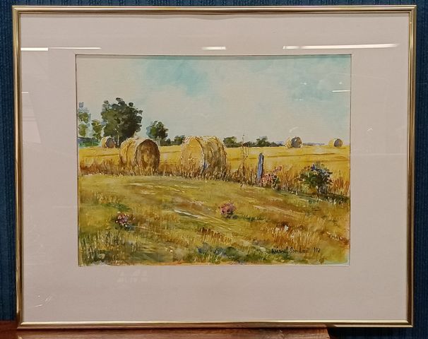Michel SOMBART (XXème) : « Paysage champêtre ». Huile sur toile s