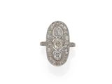 an art deco diamond cluster ring