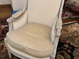 an image of a white chair in a living room