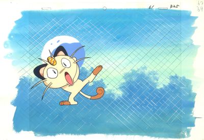dessin humoristique représentant un chat tenant une raquette de tennis sur un court de tennis