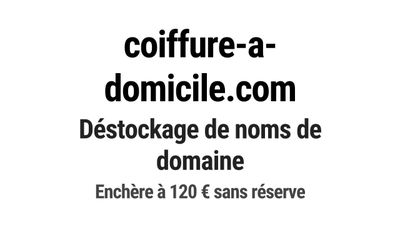 Nom de domaine coiffure-a-domicile.
