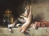 a painting of a bunch of dead animals on a table