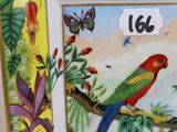 a picture of a picture of a bird on a tree branch