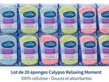 Lot de 20 éponges Calypos « Relaxing Moment » 100 % cellulose - douces et absorbantes