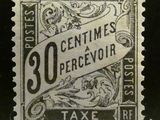 an old postage stamp with the words 30 cents percevoir on it