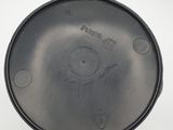 a black plastic lid with a drawing of a fish on it
