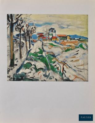 une image représentant un tableau d'un paysage enneigé avec une église au loin