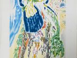 une image d'une peinture représentant une femme tenant un bouquet de fleurs