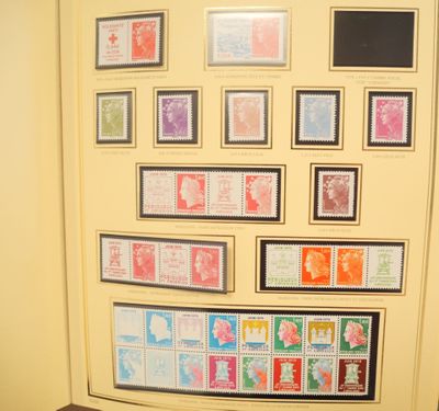 a picture of a door with stamps on it
