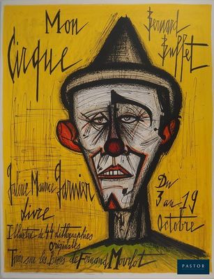 un tableau représentant un homme coiffé d'un chapeau de clown