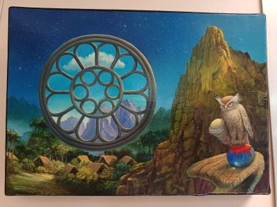 François JOLY (1961) "Rosace", huile sur toile signée en bas…