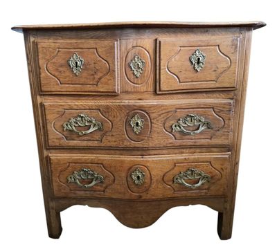 Petite commode parisienne en bois de chêne, XIXe, H.