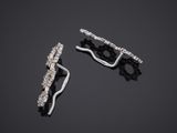 pair of white gold and diamond hair clips, by van cleef