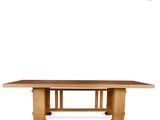 an image of a wooden table with two columns on it