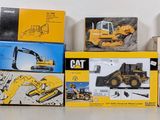 many boxes of construction equipment sitting on a table