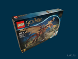 une boîte sur laquelle figure un ensemble Lego Harry Potter