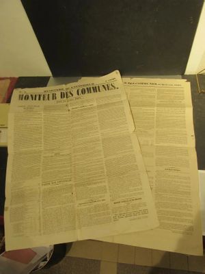 84.52 - Deux Affiches Moniteur Des Communes 12/2/1855 + UN S…