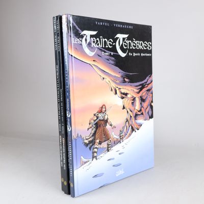 un livre sur lequel figure l'image d'un homme à cheval dans la neige