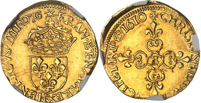a gold coin with a crown on the front and a crown on the back