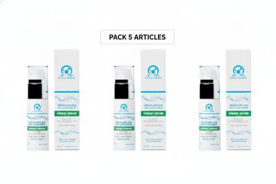 lot de 5 articles sur fond blanc